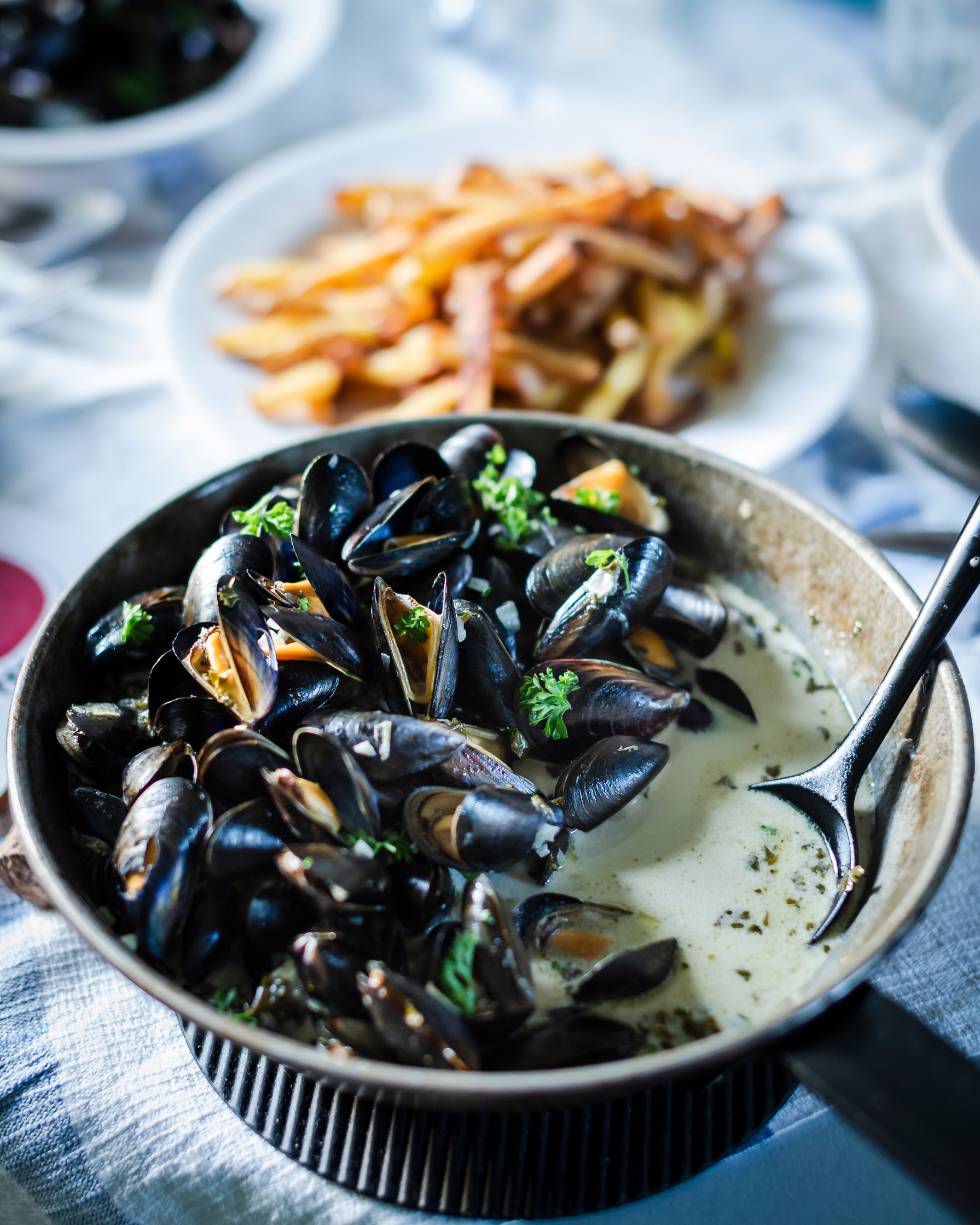 Clams with French Fries - Moules Frites